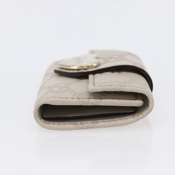 GUCCI Guccissima GG Canvas Key Case Leather White Auth - Picture 5 of 16